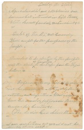 Lot #35 Andrew Johnson: Johnson on his own impeachment—