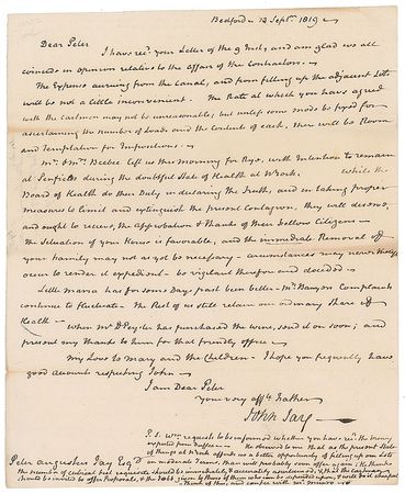 Lot #164 John Jay: Jay writes about the doubtful