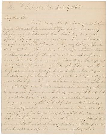 Lot #317 Robert E. Lee: General Lee as the president of Washington College - Image 1