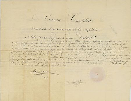 Lot #34 Abraham Lincoln: Unusual appointment for an American consul in Peru, signed by two abolitionist presidents - Image 2