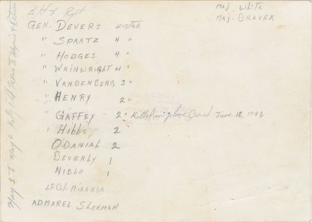 Lot #338 World War II Generals Signed Photograph - Image 2