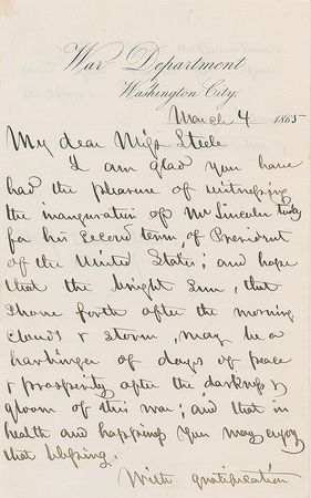 Lot #392 Edwin M. Stanton: 