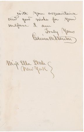 Lot #392 Edwin M. Stanton: 