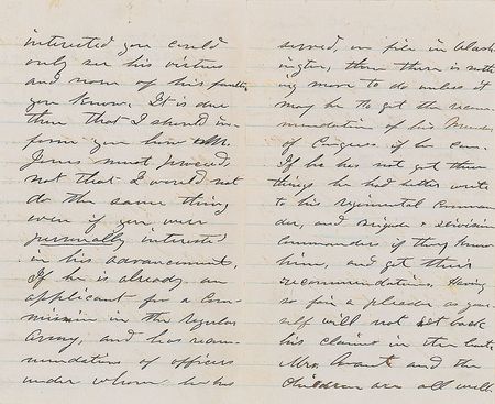 Lot #315 U. S. Grant: Grant on recommending 