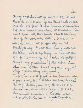 Lot #333 Mitsuo Fuchida: Fuchida attends the 25th anniversary of Pearl Harbor - Image 2