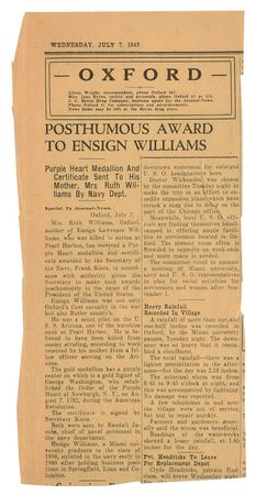 Lot #331 Pearl Harbor: Lawrence A. Williams: Recovered from the USS Arizona after Pearl Harbor: aviator wings and pilot's license from an ensign killed in the attack - Image 11