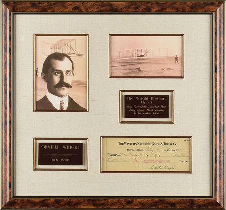 Lot #404 Orville Wright Check - Image 1