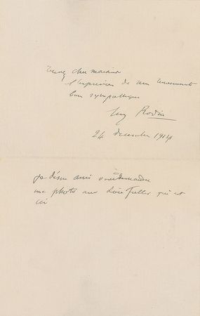 Lot #459 Auguste Rodin Handwritten Letter Signed - Image 5