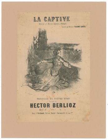Lot #547 Hector Berlioz: A gift for his younger sister, sheet music from Hugo's 'La Captive' - Image 2