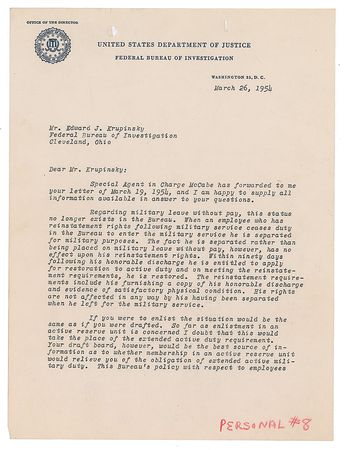 Lot #259 J. Edgar Hoover Typed Letter Signed - Image 1