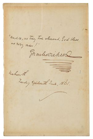 Lot #491 Charles Dickens: Dickens quotes A Christmas Carol - Image 2