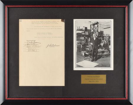 Lot #171 Thomas Edison Signed Document - Image 1
