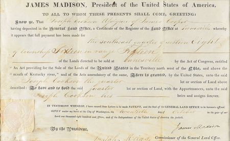 Lot #7 James Madison Signed Document - Image 2