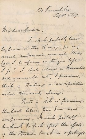 Lot #269 Austen Henry Layard Handwritten Letter Signed - Image 1
