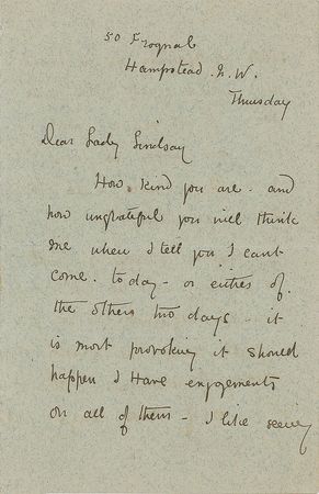 Lot #525 Kate Greenaway Handwritten Letter Signed - Image 1