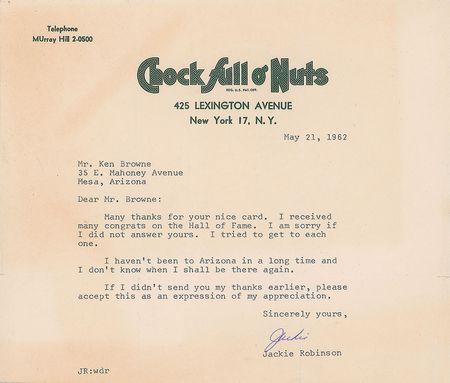 Lot #901 Jackie Robinson: 