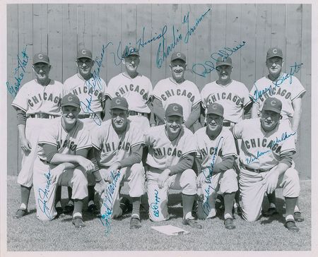 Lot #911 Chicago Cubs Signed Photographs - Image 1