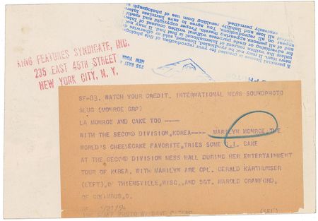 Lot #758 Marilyn Monroe and American GIs Photograph - Image 2