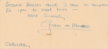 Lot #283 Princess Grace of Monaco Handwritten Letter Signed - Image 2