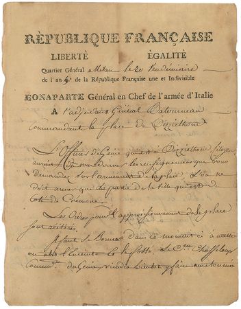 Lot #341 Napoleon Signed Letter - Image 1