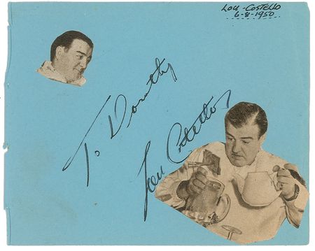 Lot #714 Abbott and Costello Signatures - Image 1