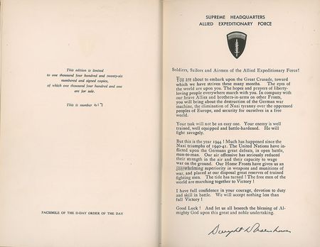 Lot #76 Dwight D. Eisenhower Book - Image 1