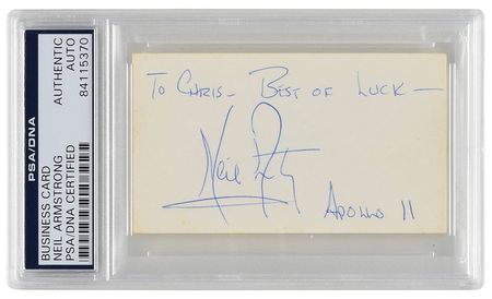 Lot #410 Neil Armstrong Signature - Image 1