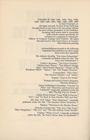Lot #541 Kurt Vonnegut Book - Image 3