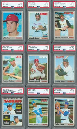 Lot #8134  1970 Topps Baseball Complete Set (720) with (6) PSA - Image 1
