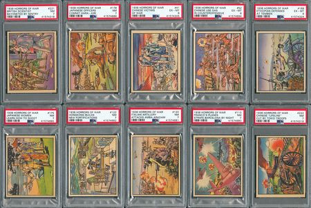Lot #8228  1938 Gum, Inc. Horrors of War HIGH GRADE Complete Set of 240 with (41) PSA Graded Cards and the Original Box! - Image 3
