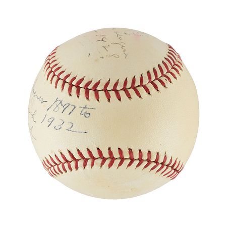 Lot #8229 Spectacular Dual Autographed Baseball  -  Ty Cobb and Honus Wagner - Image 6