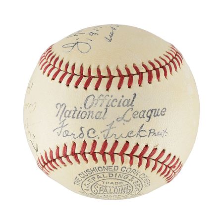 Lot #8229 Spectacular Dual Autographed Baseball  -  Ty Cobb and Honus Wagner - Image 4
