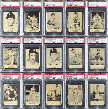 Lot #8041  1947 Sunbeam Bread Sacramento Solons Near Set (20/26) with 15 PSA Graded - Image 1
