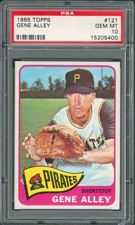 Lot #8097  1965 Topps #121 Gene Alley - PSA GEM MINT 10 - Image 1