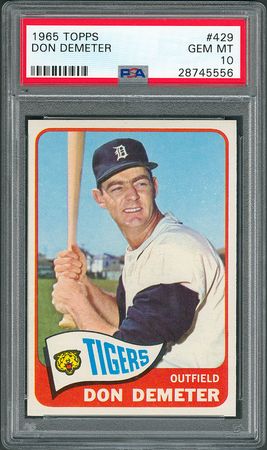 Lot #8102  1965 Topps #429 Don Demeter - PSA GEM MINT 10 - Image 1