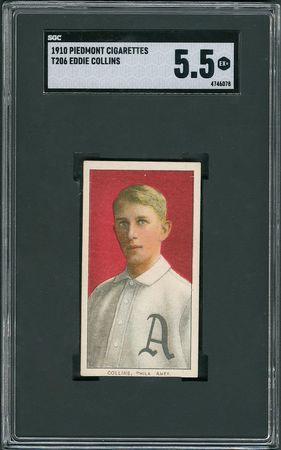 Lot #8015  1910 T206 Piedmont Eddie Collins - SGC