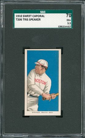 Lot #8018  1910 T206 Sweet Caporal Tris Speaker -