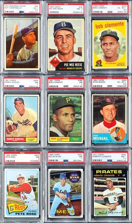 Lot #8047  1950s-70s Topps and Bowman PSA Graded Superstar Collection (40) - Image 2