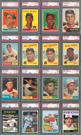 Lot #8047  1950s-70s Topps and Bowman PSA Graded Superstar Collection (40) - Image 3