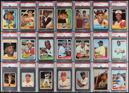 Lot #8047  1950s-70s Topps and Bowman PSA Graded Superstar Collection (40) - Image 4