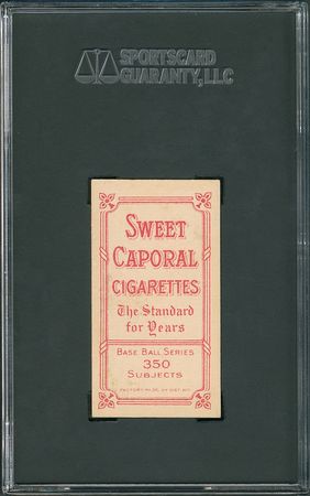 Lot #8016  1910 T206 Sweet Caporal Home Run Baker - SGC NM+ 7.5 - Image 2