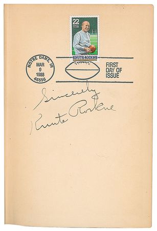 Lot #8470 Knute Rockne Signed 1925 Hardcover Edition of 'The Four Winners' - Image 1