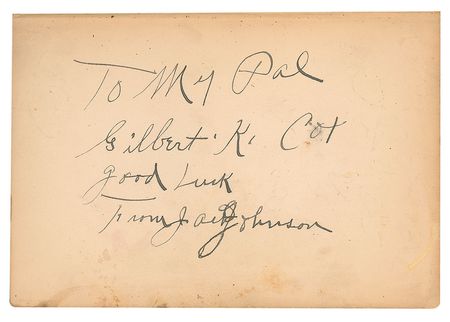 Lot #8456 Jack Johnson Signed 1927 Hardcover First Edition of 'Jack Johnson?In The Ring?And Out' - Image 1