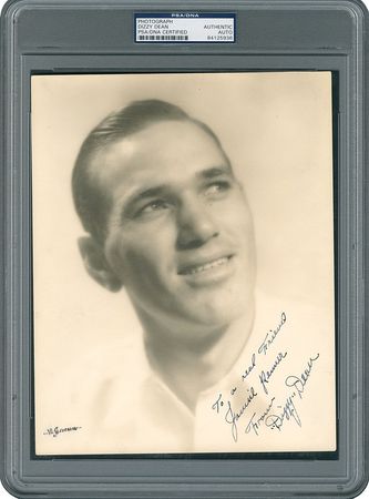 Lot #8383 Dizzy Dean Signed Photograph - PSA/DNA - Image 1