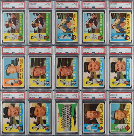 Lot #8077  1960 Topps HIGH GRADE Vending Collection of (335+ cards) with (83) PSA Graded! - Image 2