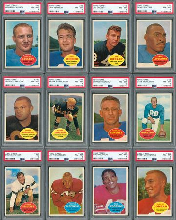Lot #8167  1960 Topps Football HIGH GRADE Complete Set with (20) PSA Graded! - Image 3