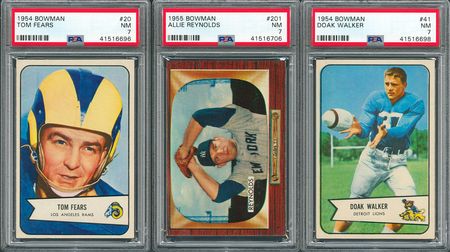 Lot #8060  1954-55 Bowman HIGH GRADE Multi-Sport Lot with (11) PSA Graded - Image 2