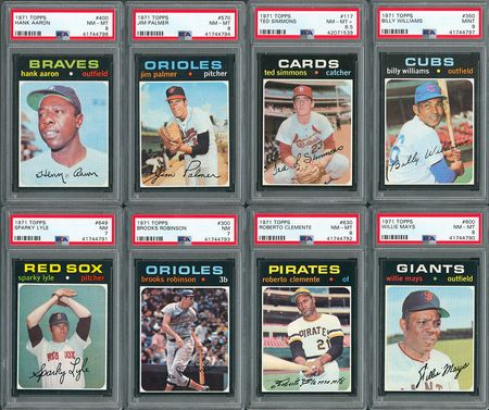 Lot #8146  1971 Topps HIGH GRADE Complete Set with PSA (15) Graded - Image 1