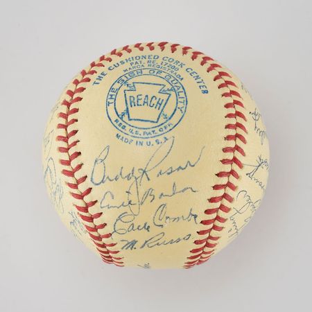 Lot #8238  1942 New York Yankees American League Champions Team Signed Baseball with DiMaggio - Image 3