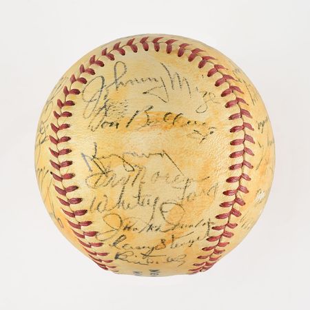 Lot #8248  1953 New York Yankees World Series Champions Team Signed Baseball with Mantle - Image 2